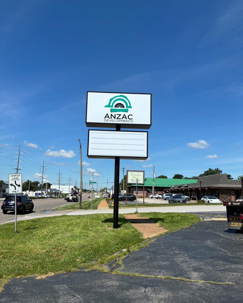 Anzac Developments sign