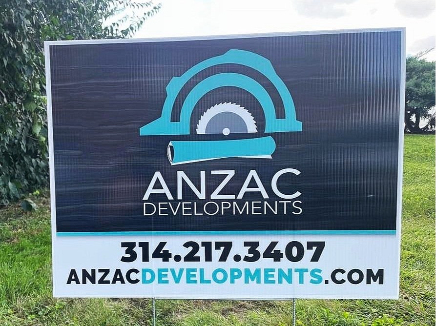 Anzac Developments yard sign