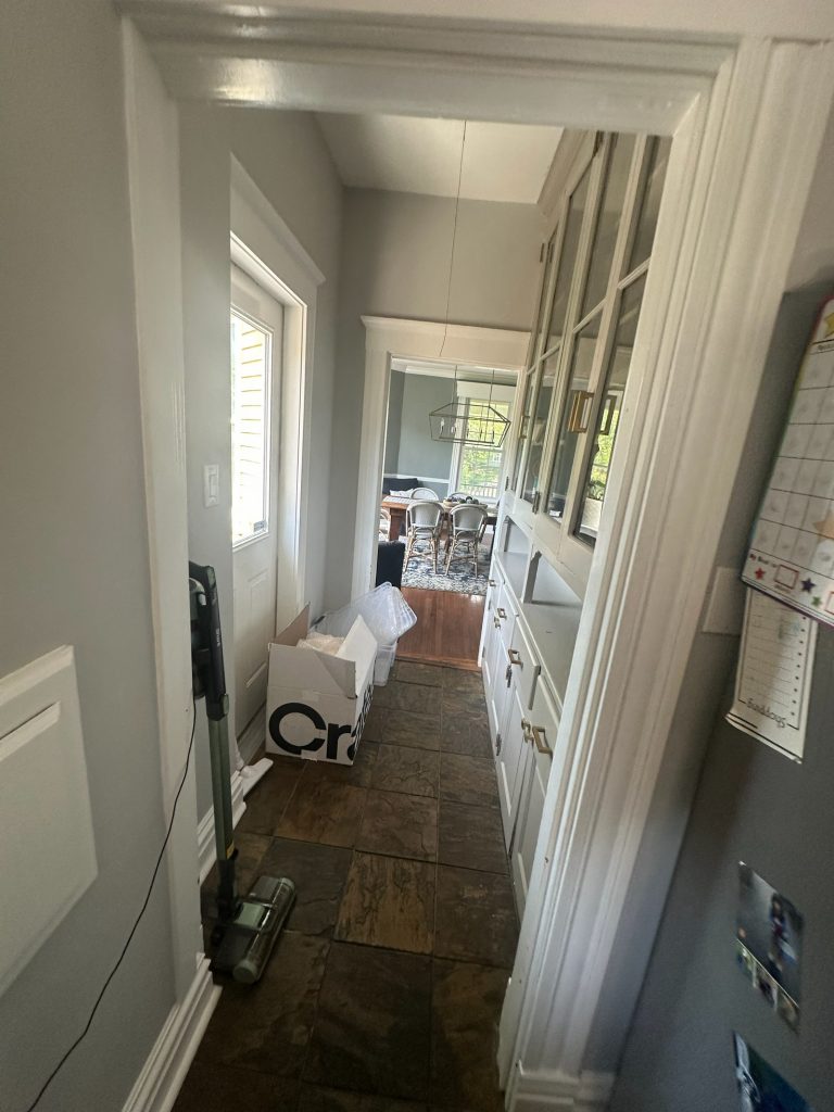 Original hallway with slate flooring