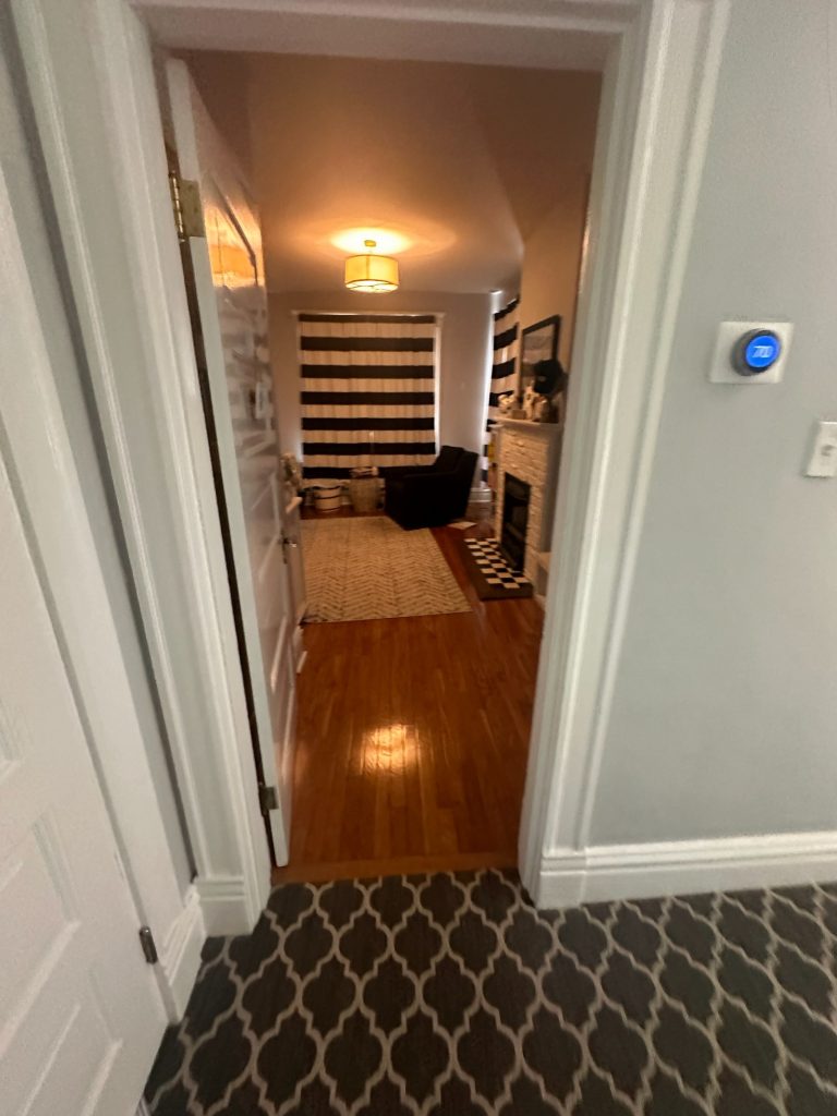 Original carpeted hallway